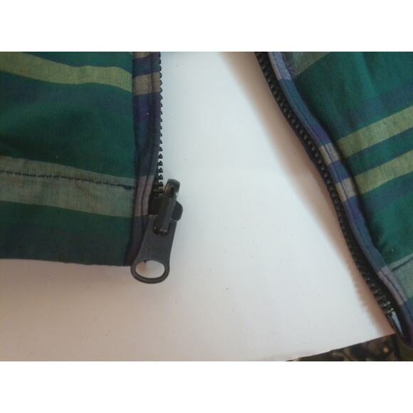 Vintage Nautica Reversible Bomber Blue Plaid Windbreaker Size Medium - Picture 6 of 12